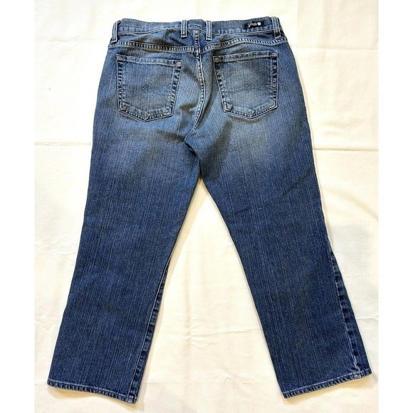 Lucky Brand Easy Rider Crop Blue Jeans Womens 6/28 Distressed Stretch Denim Pant - Picture 10 of 11